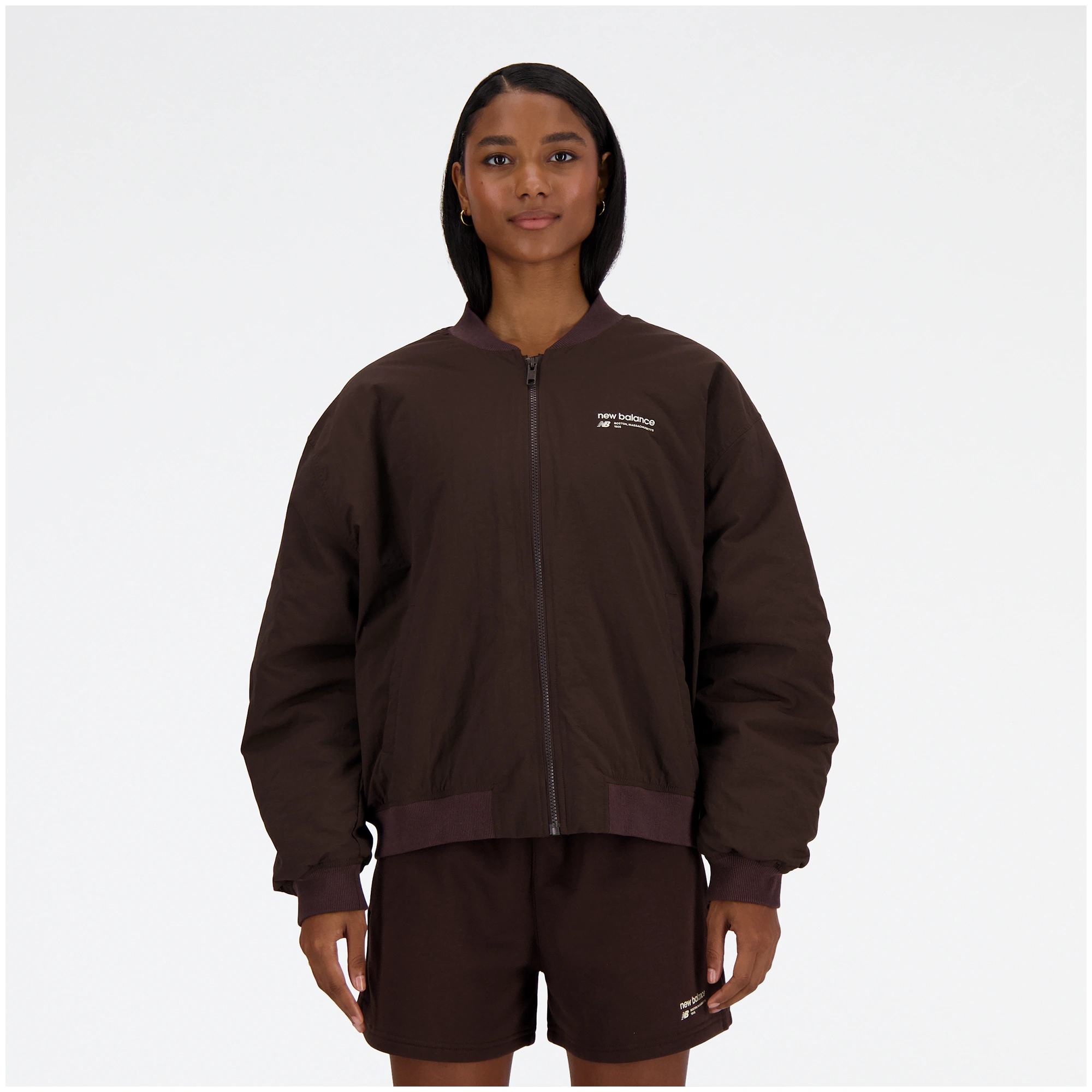 Dámska hnedá bunda New Balance WJ33507KCF