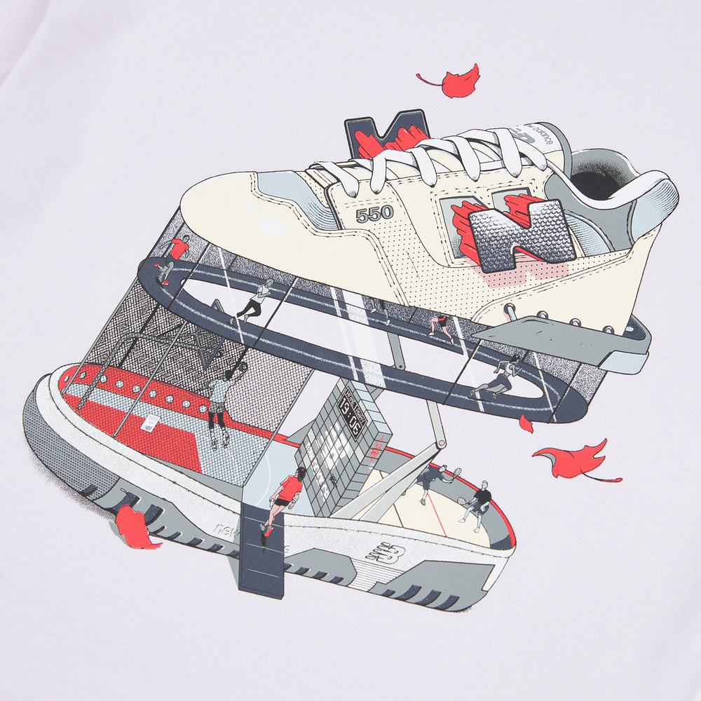 Koszulka dziecięca New Balance LAKG0117RIG – fioletowa