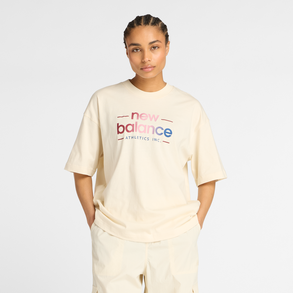 Koszulka damska New Balance WT53916LIN – beżowa