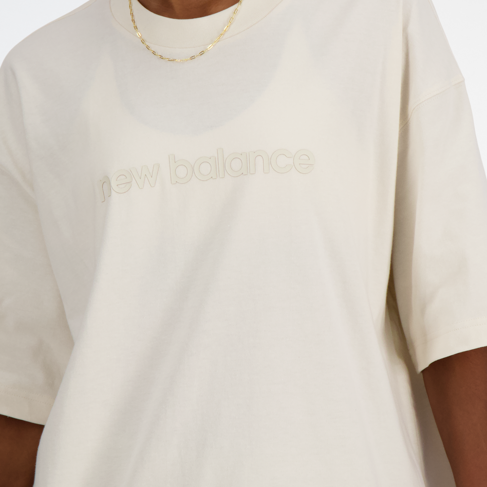 Koszulka damska New Balance WT41555LIN – beżowa
