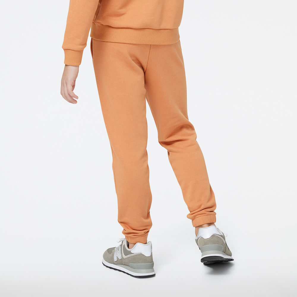 Spodnie dziecięce New Balance YP31508SEI – pomarańczowe