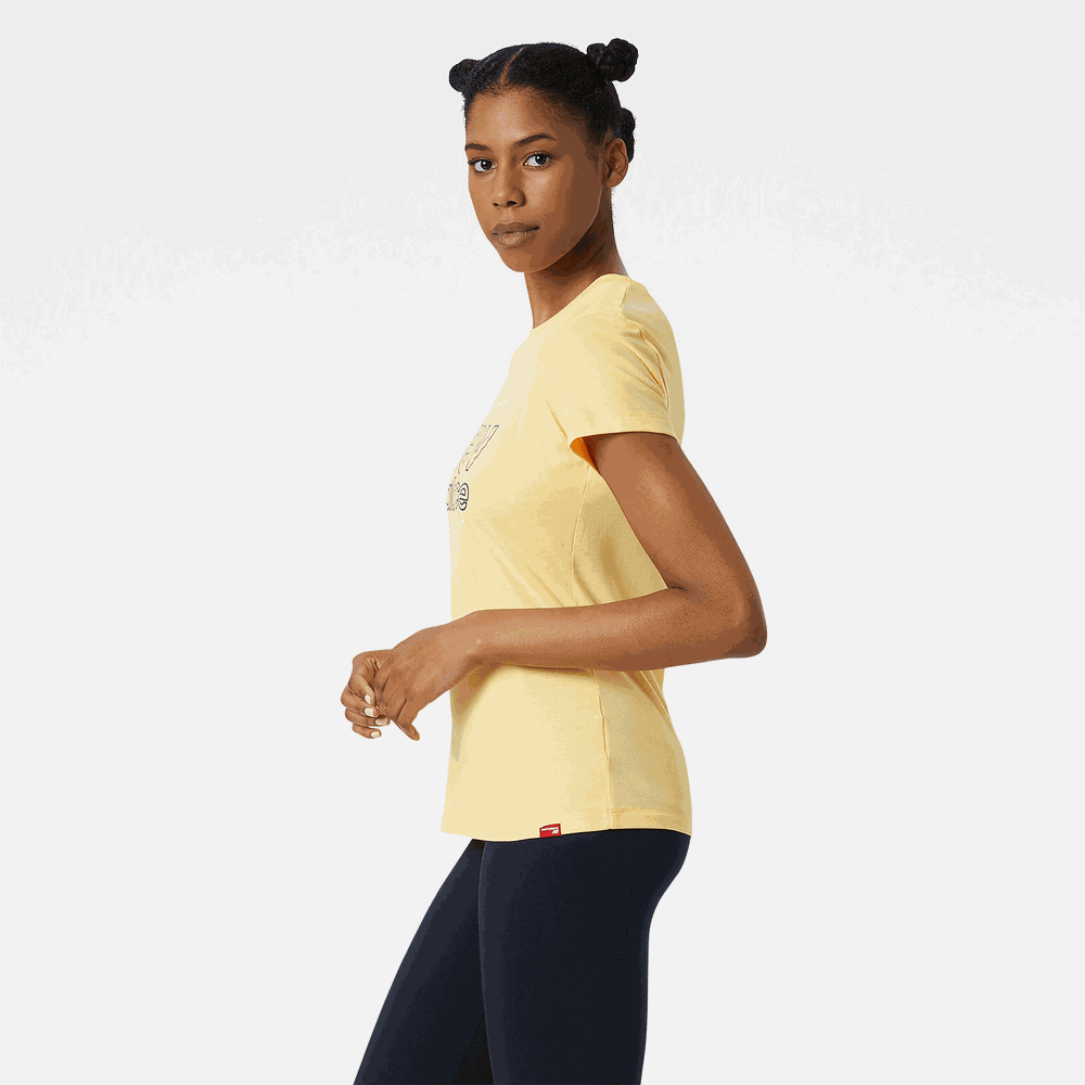 Koszulka New Balance WT21801VAC – żółta