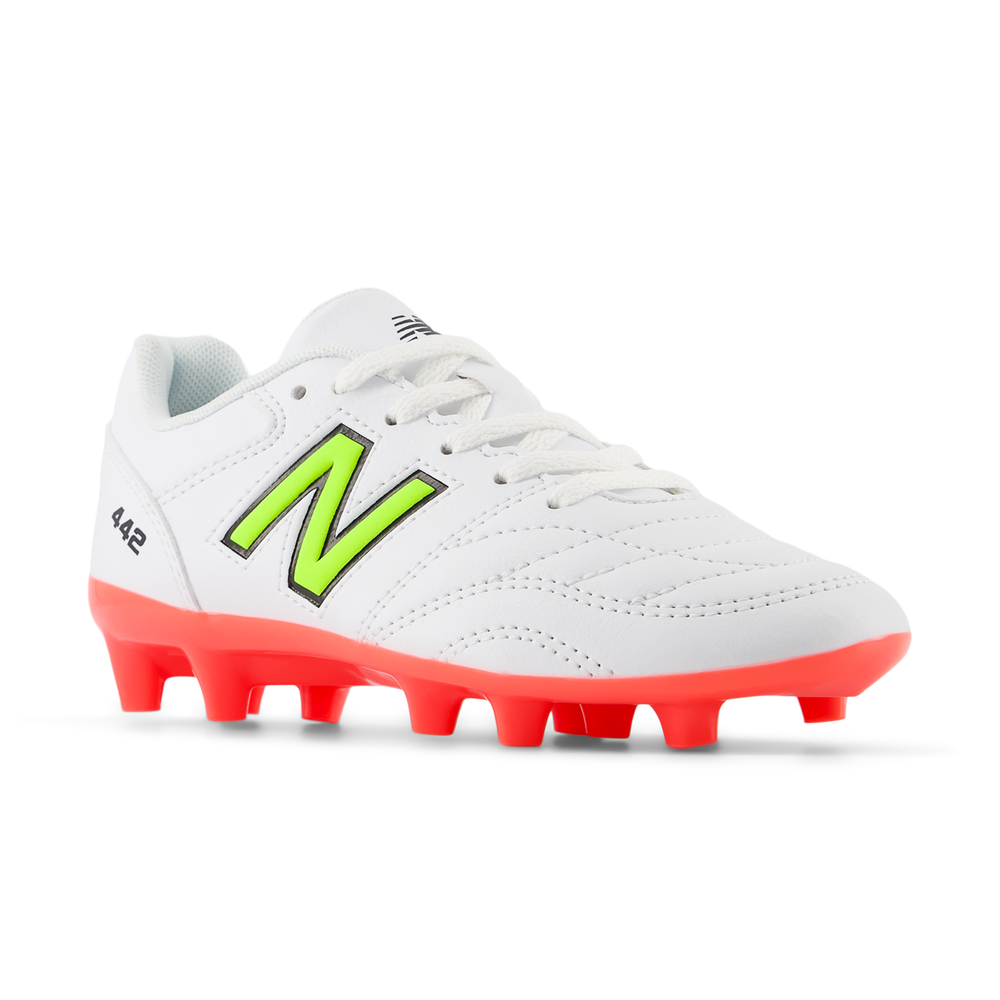 Korki dziecięce New Balance 442 ACADEMY JNR FG V2 JS43FIB2 – białe