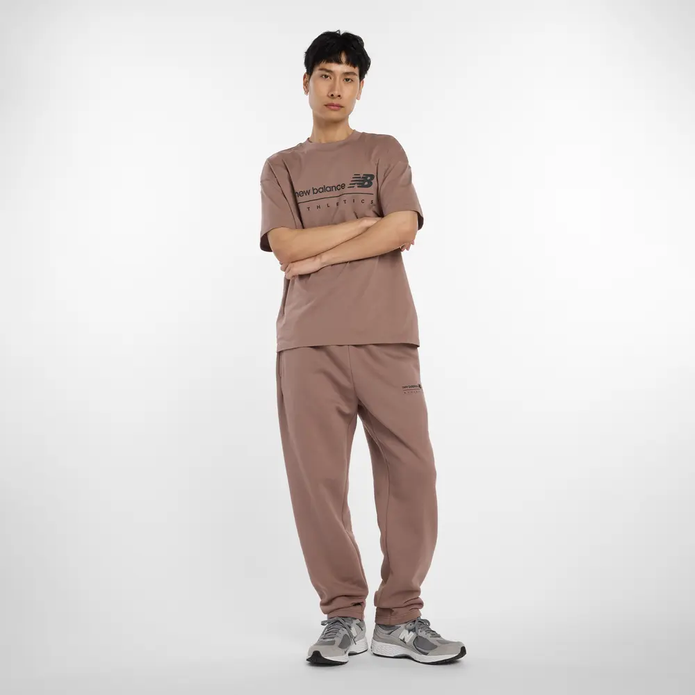 Spodnie męskie New Balance MP53508EAS – brązowe
