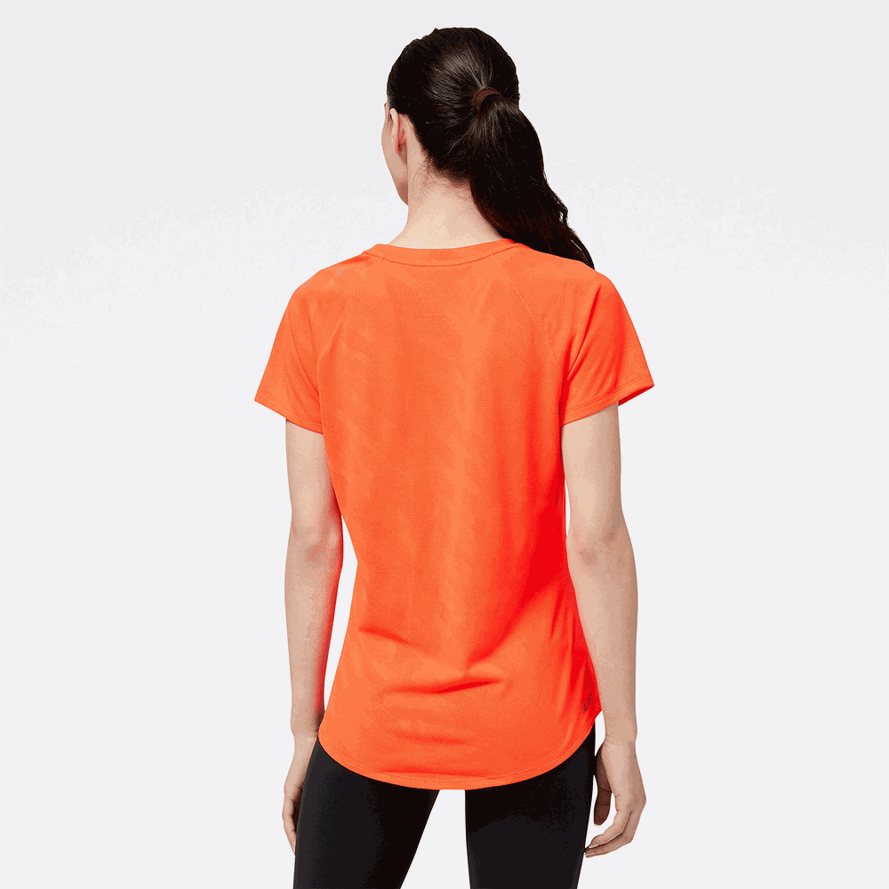 Koszulka damska New Balance WT23281ERE – pomarańczowa