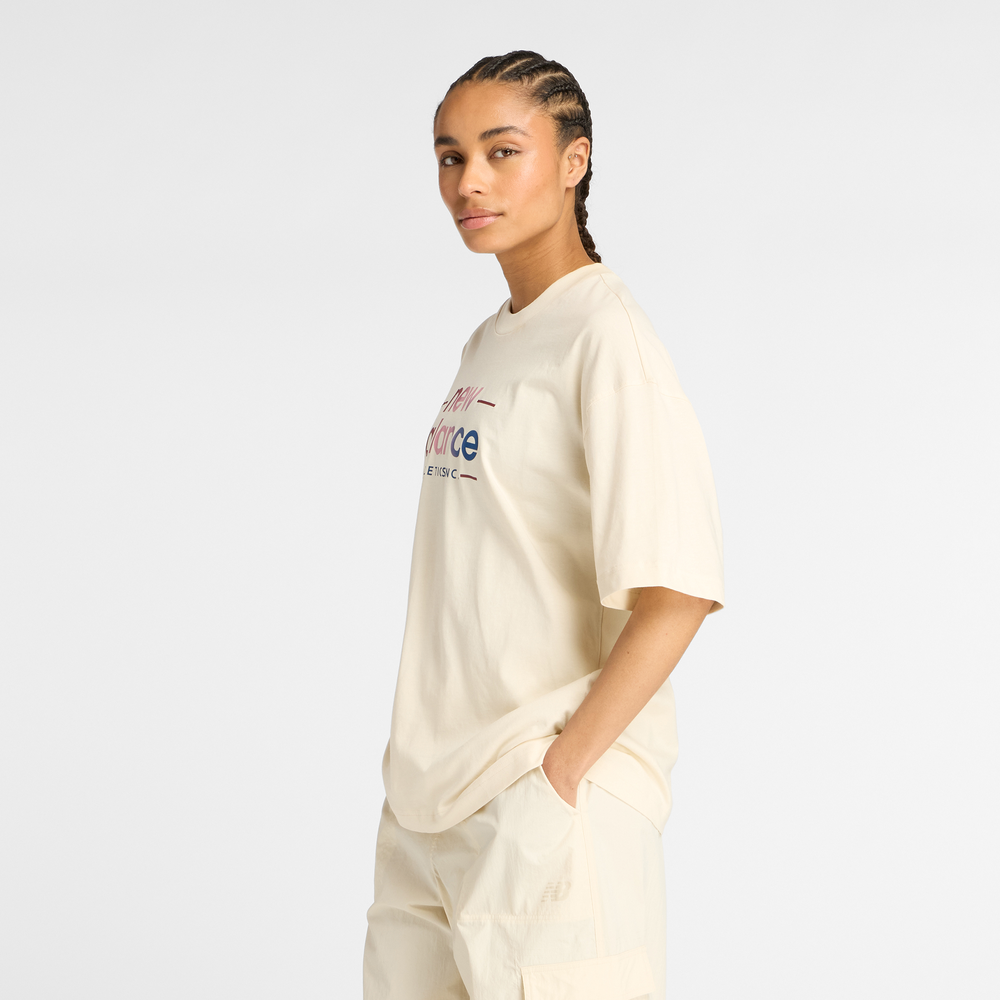 Koszulka damska New Balance WT53916LIN – beżowa