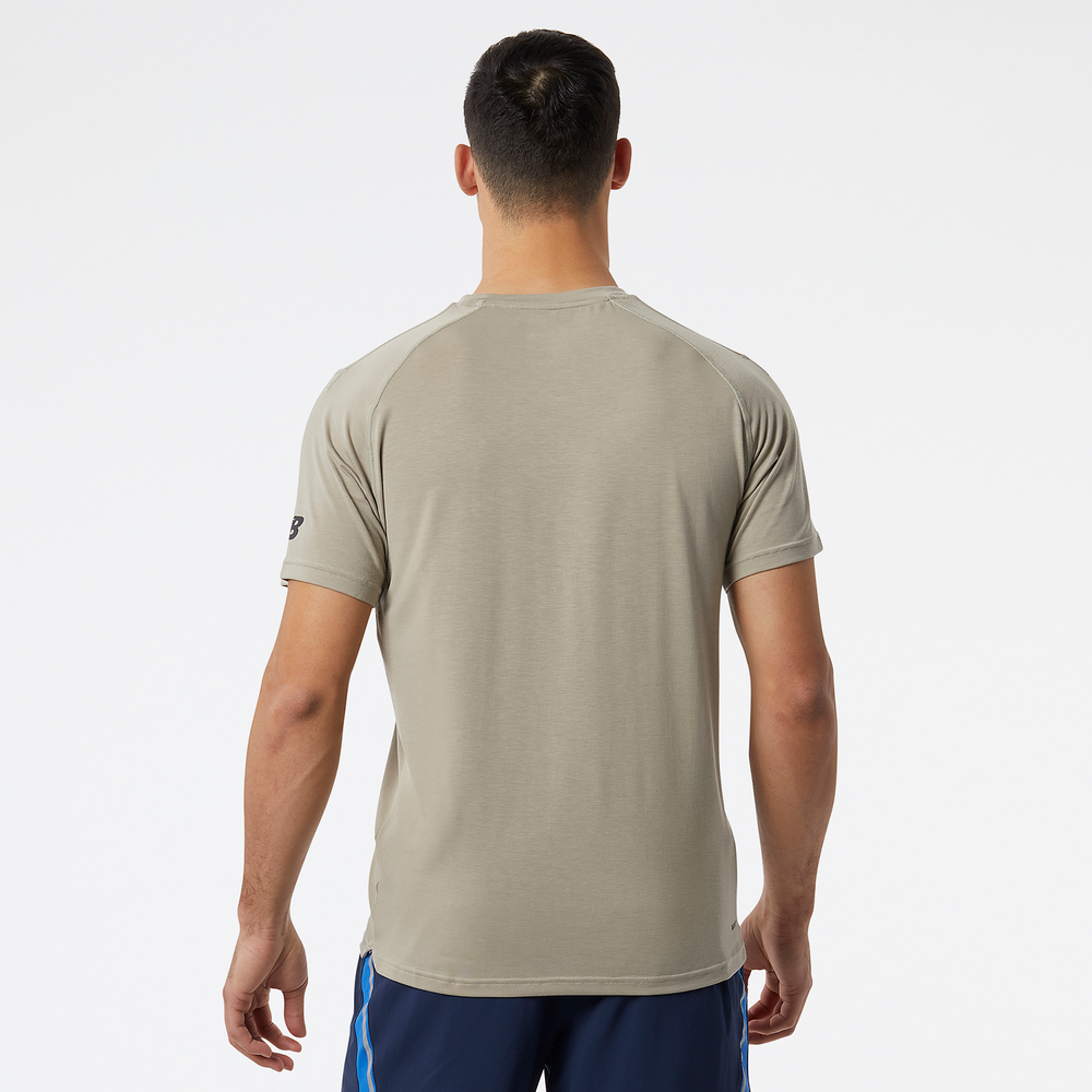Koszulka męska New Balance MT23059AL - beżowa
