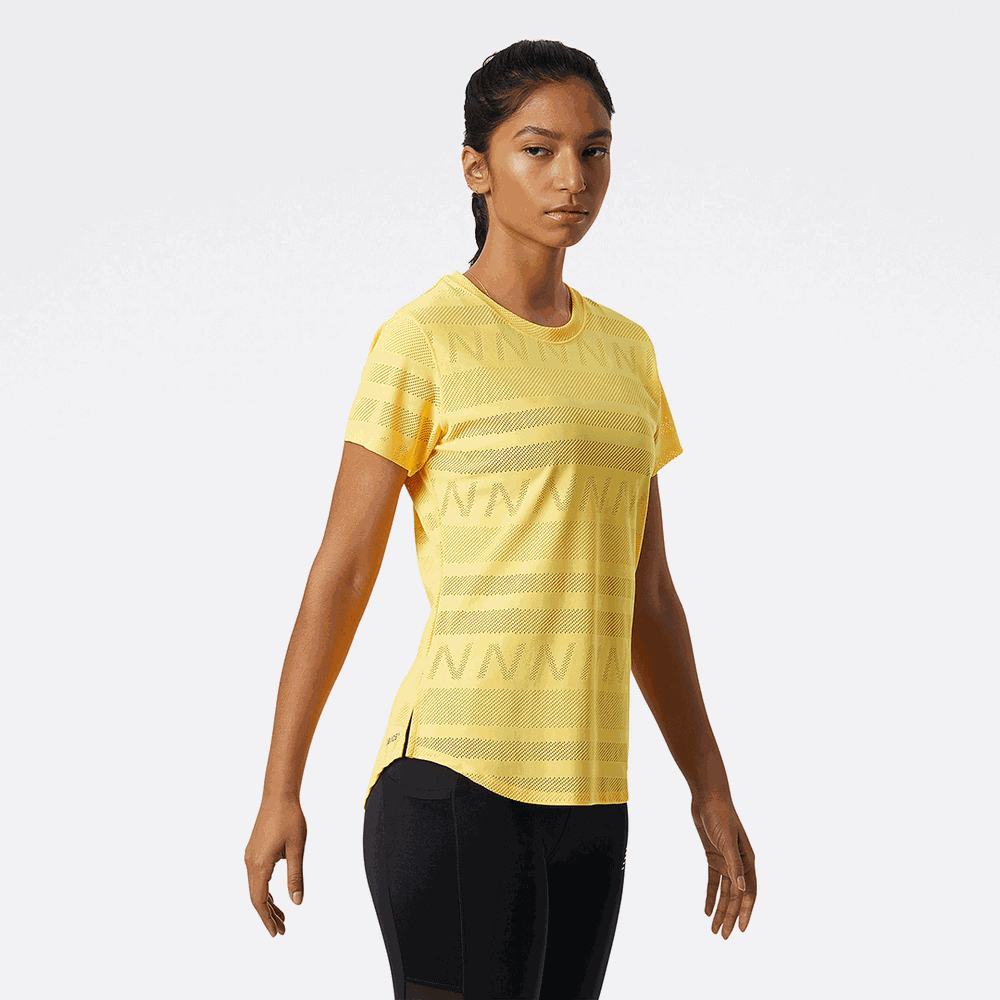 Koszulka New Balance WT13277VAC – żółta