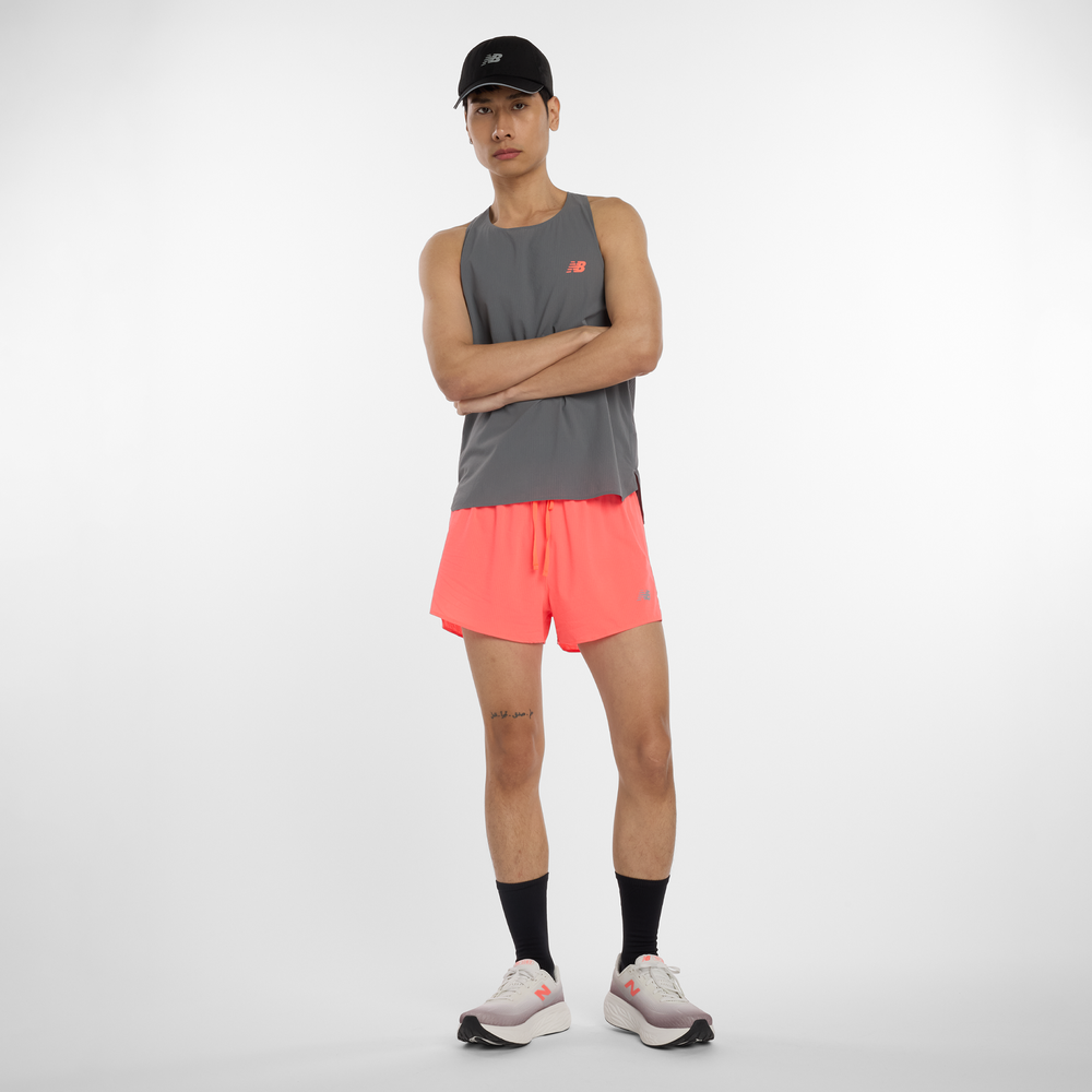Spodenki męskie New Balance MS51283URR – pomarańczowe