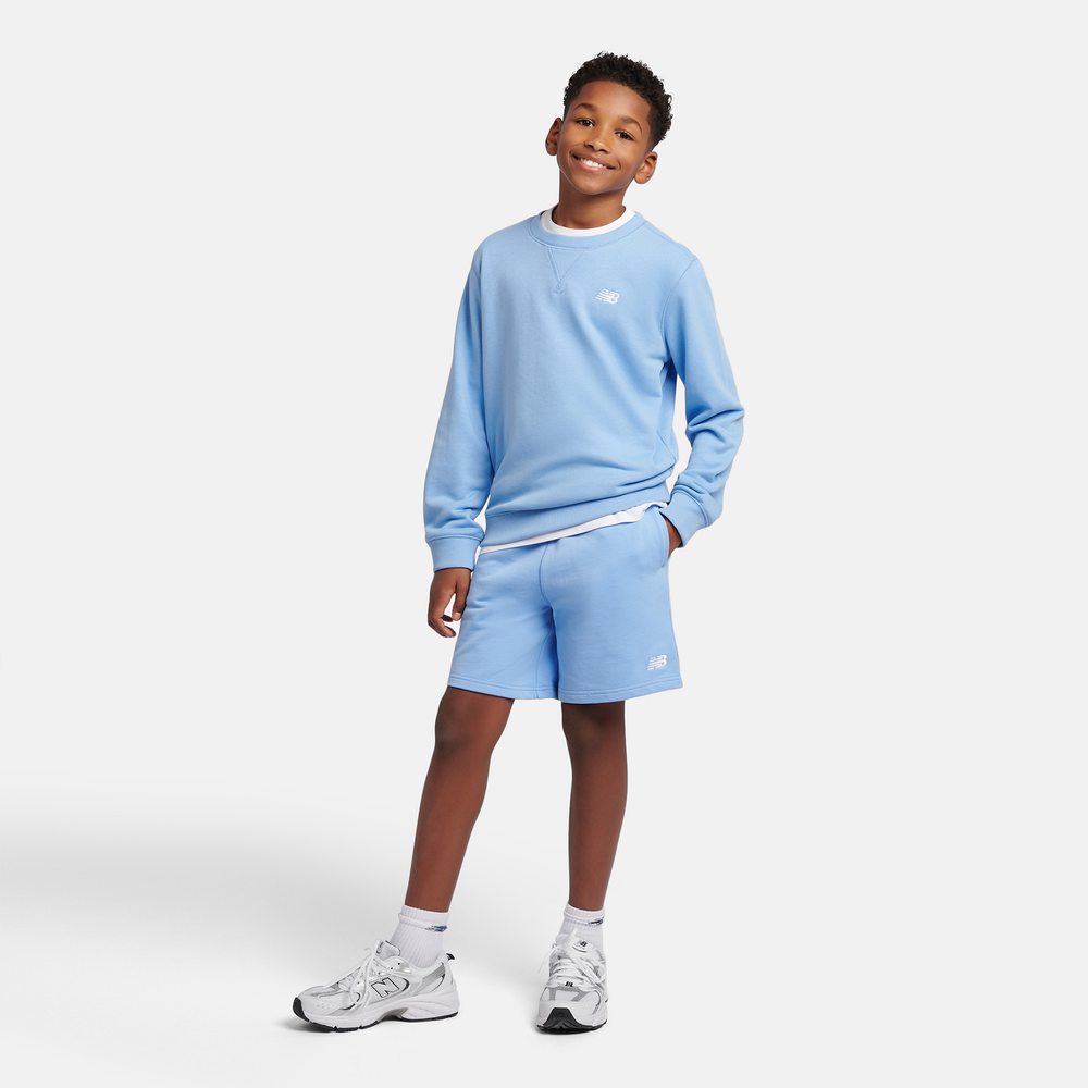 Spodenki dziecięce New Balance LAKB0008ELE – niebieskie