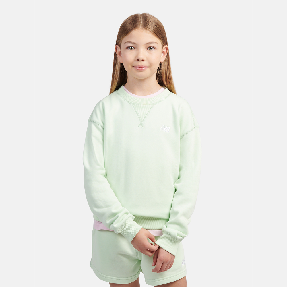Bluza dziecięca New Balance LAKG0055MEW – miętowa