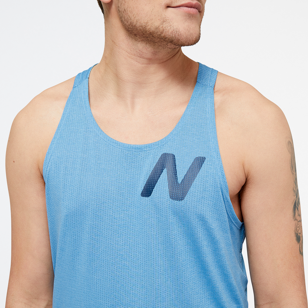 Koszulka męska New Balance MT21276HBT – niebieska