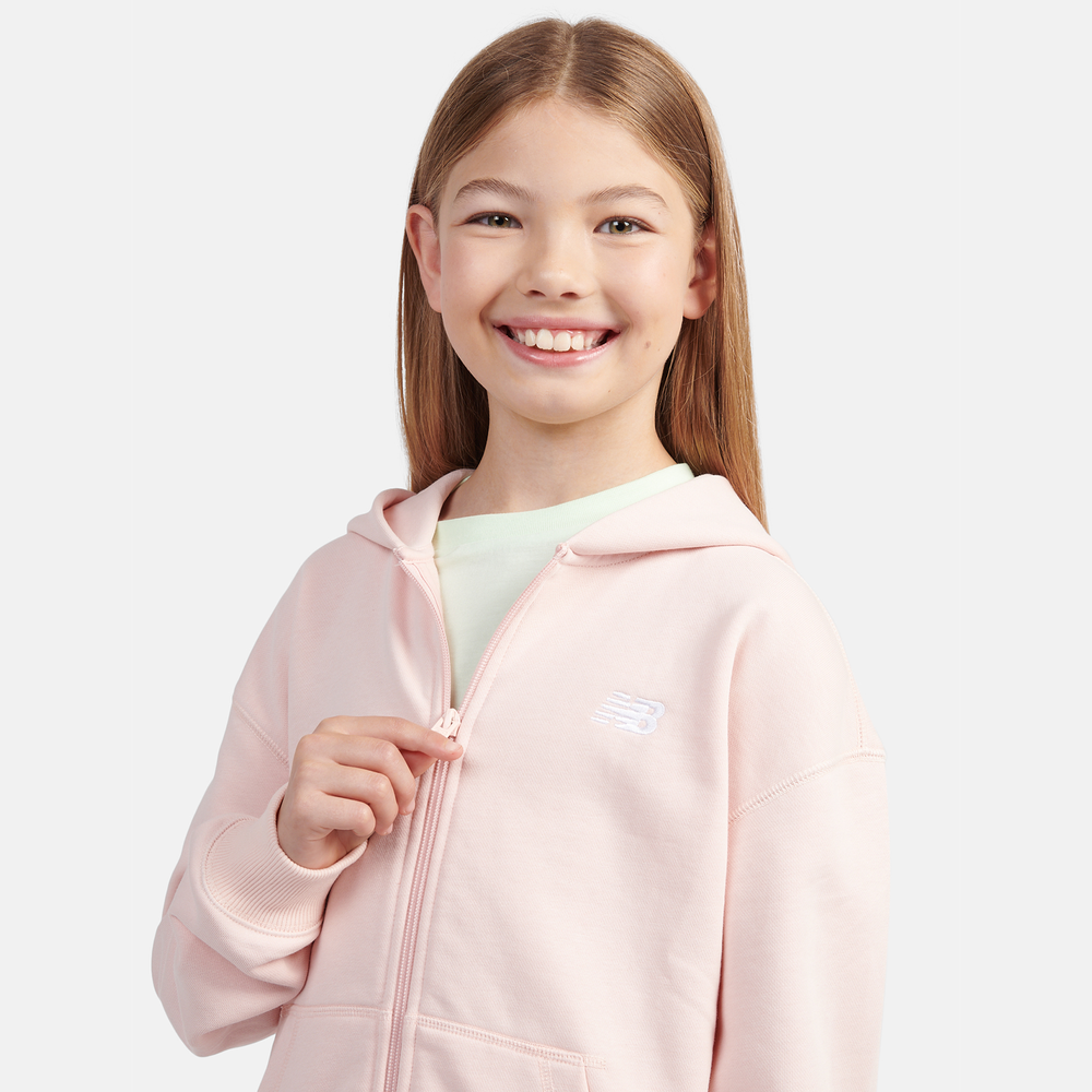 Bluza dziecięca New Balance LAKG0057PIE – różowa