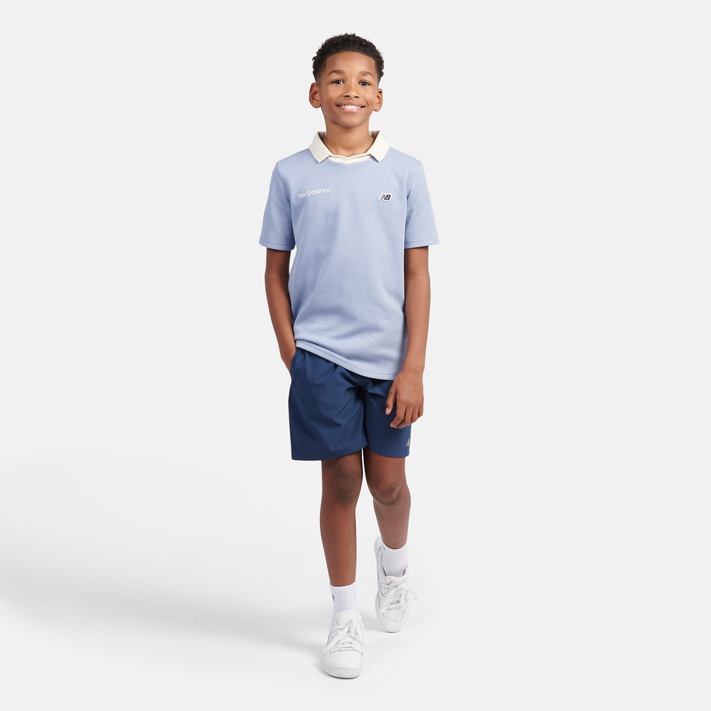 Koszulka dziecięca New Balance LAKB0195DUS – niebieska