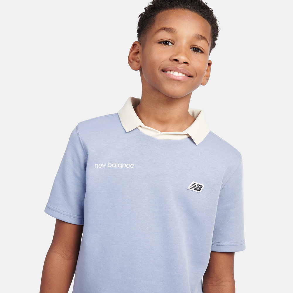 Koszulka dziecięca New Balance LAKB0195DUS – niebieska