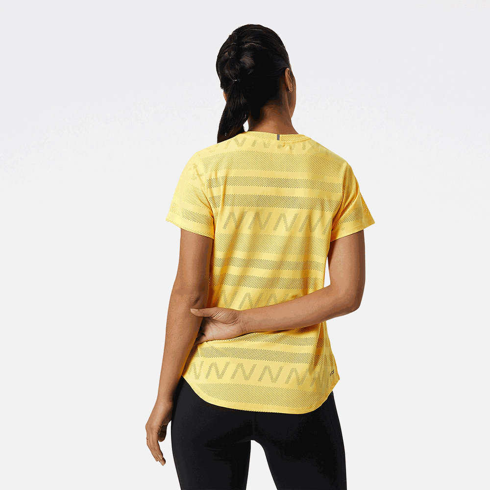 Koszulka New Balance WT13277VAC – żółta