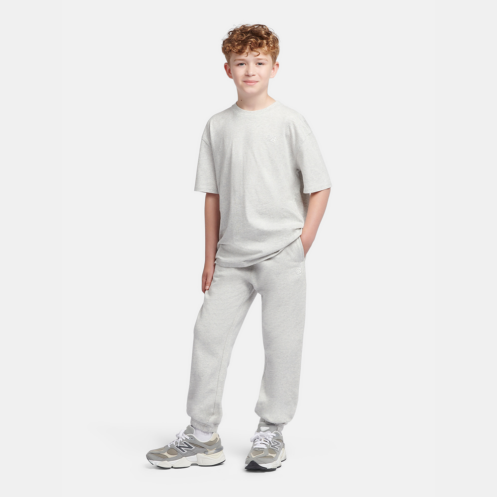 Spodnie dziecięce New Balance LAKB0060AHH – szare