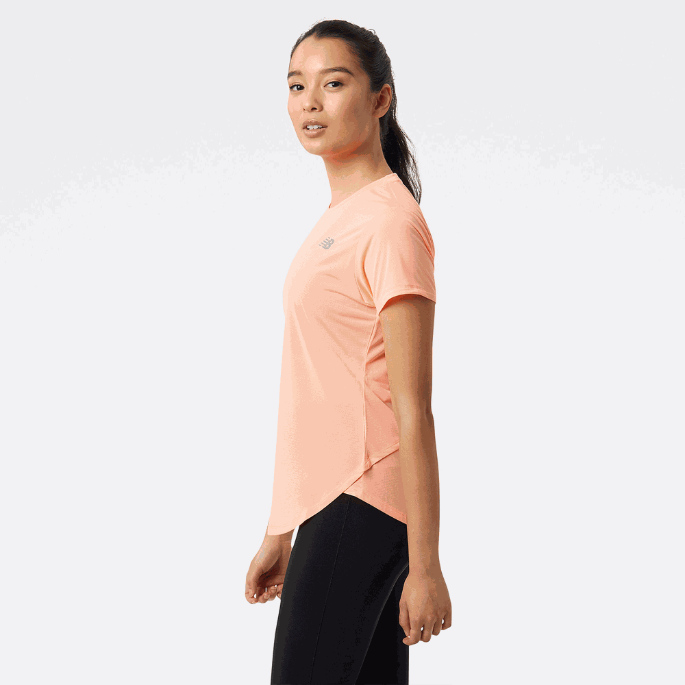 Koszulka damska New Balance WT23222LDF – pomarańczowa