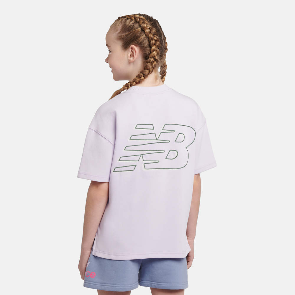 Koszulka dziecięca New Balance LAKG0135RIG – fioletowa