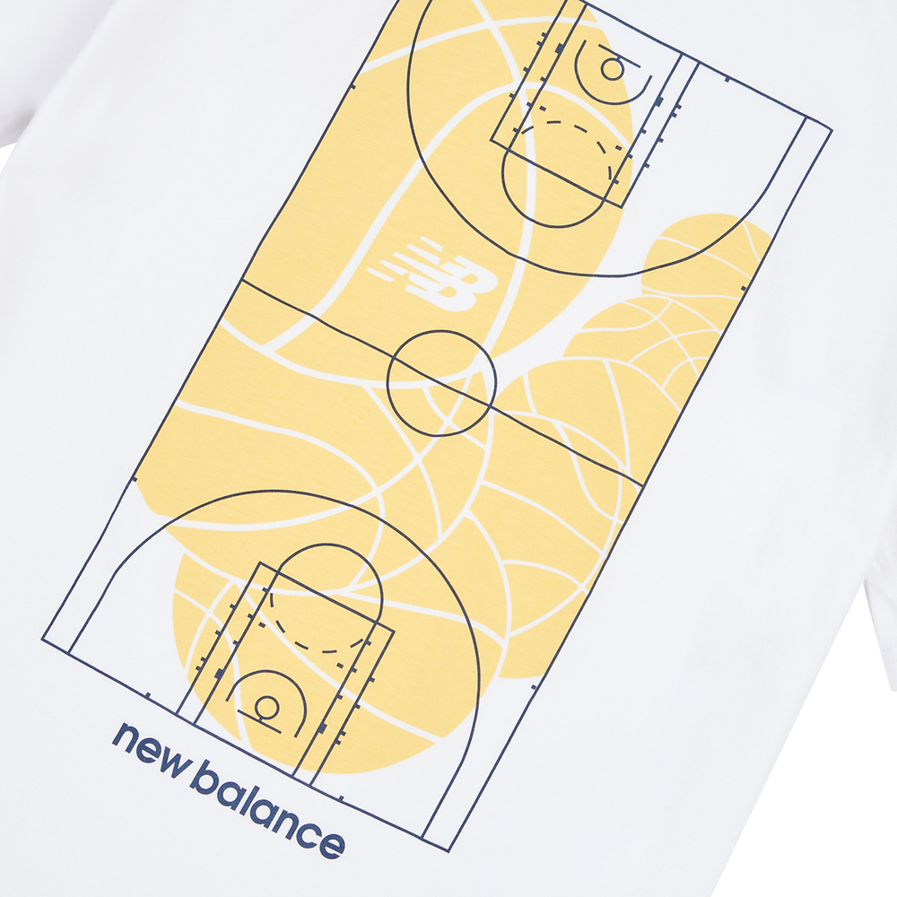 Koszulka dziecięca New Balance LAKB0157BWE – biała