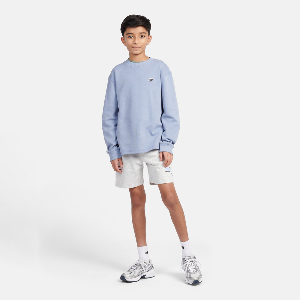 Bluza dziecięca New Balance LAKB0193DUS – niebieska