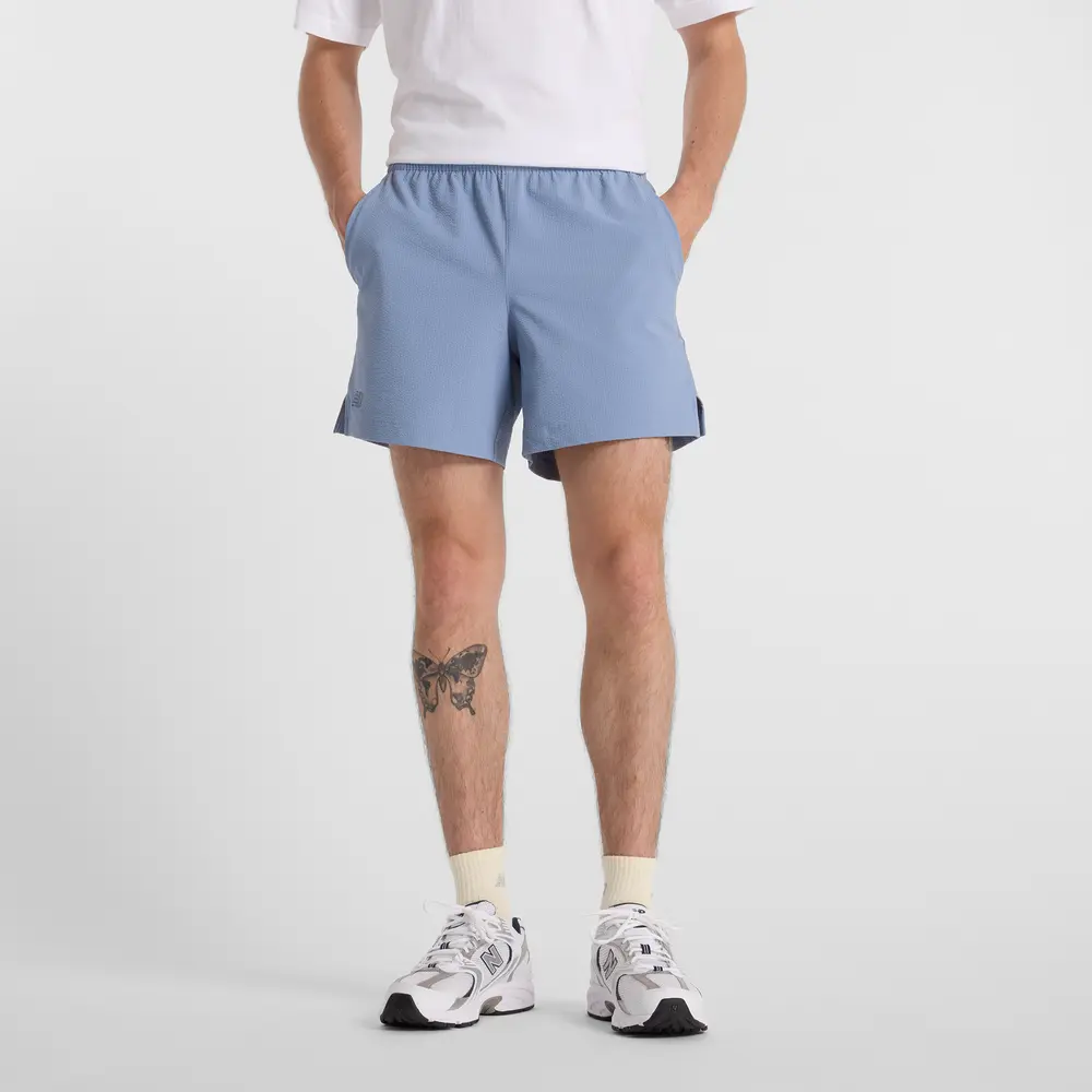 Spodenki męskie New Balance MS51402DUS – niebieskie