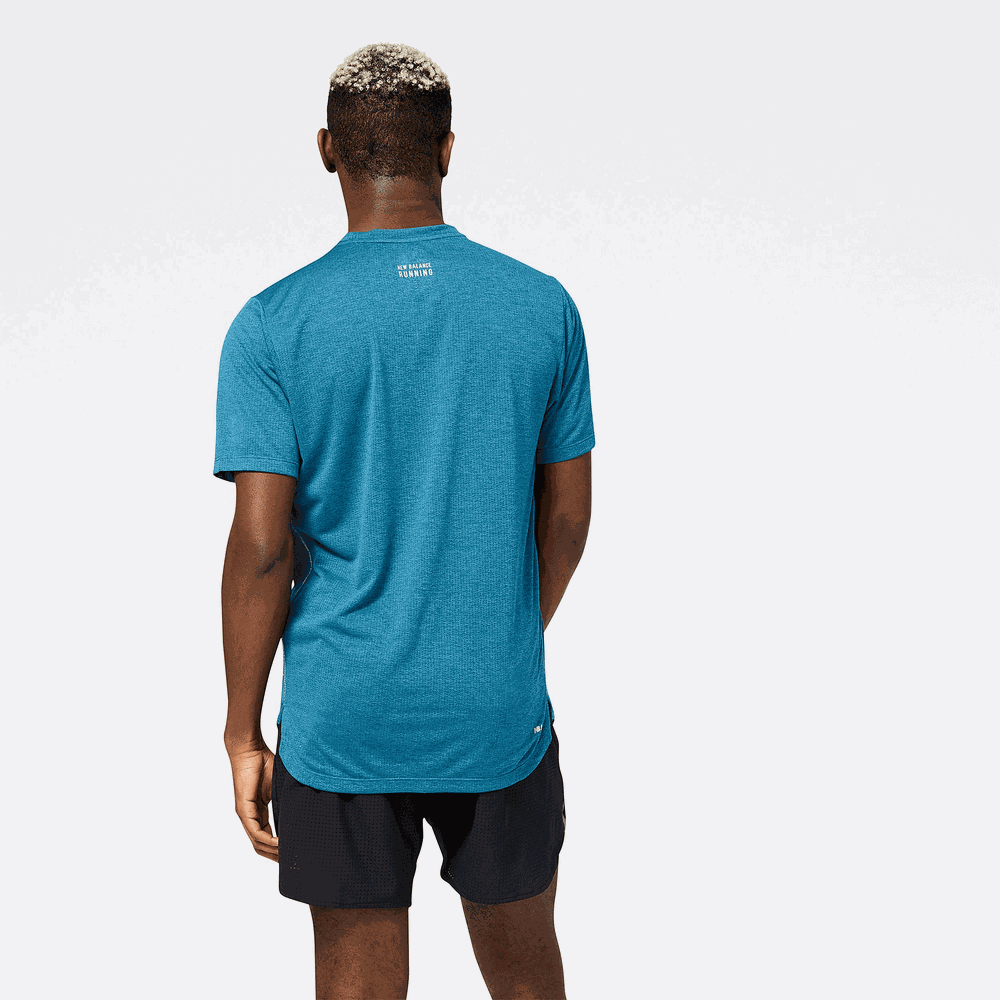 Koszulka męska New Balance MT21262DM1 – niebieska