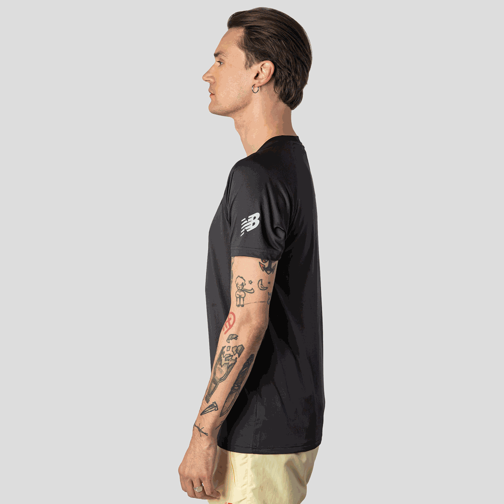 Koszulka męska New Balance MT23145PHM – czarna