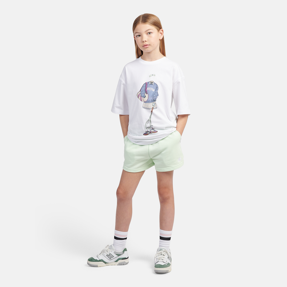 Spodenki dziecięce New Balance LAKG0006MEW – miętowe