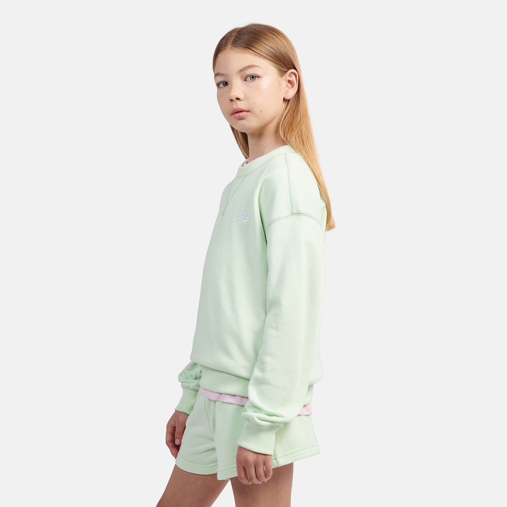 Bluza dziecięca New Balance LAKG0055MEW – miętowa
