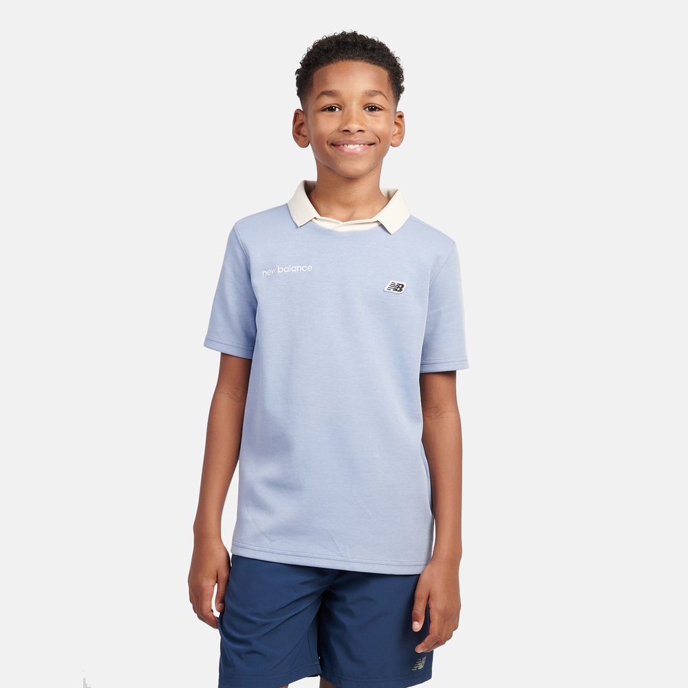 Koszulka dziecięca New Balance LAKB0195DUS – niebieska