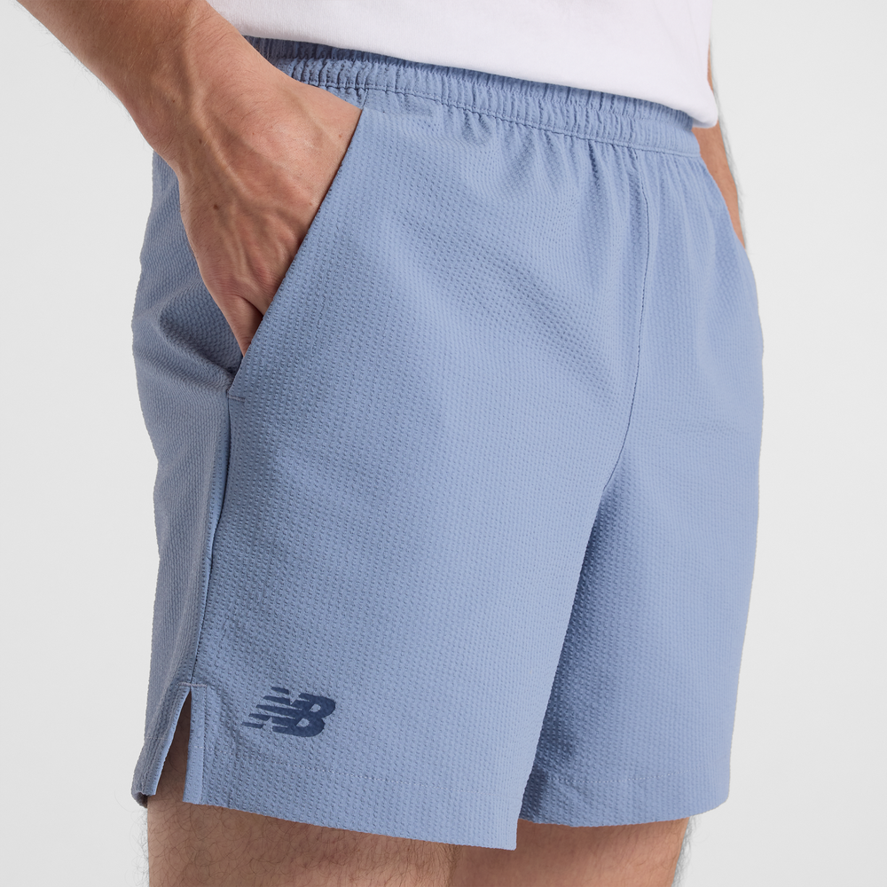 Spodenki męskie New Balance MS51402DUS – niebieskie