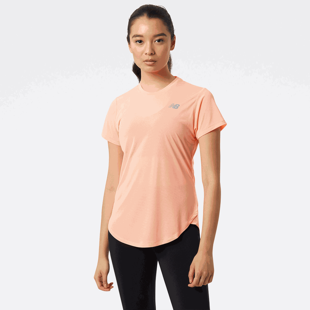 Koszulka damska New Balance WT23222LDF – pomarańczowa