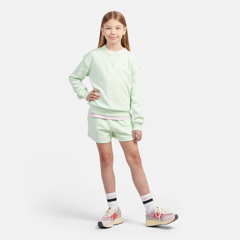 Bluza dziecięca New Balance LAKG0055MEW – miętowa