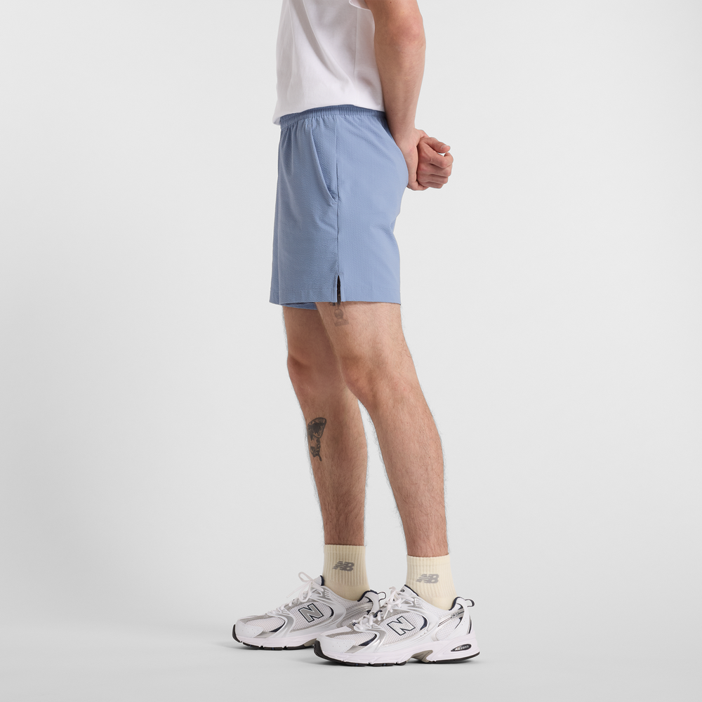 Spodenki męskie New Balance MS51402DUS – niebieskie