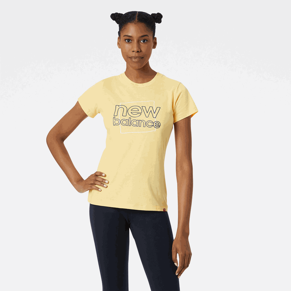 Koszulka New Balance WT21801VAC – żółta