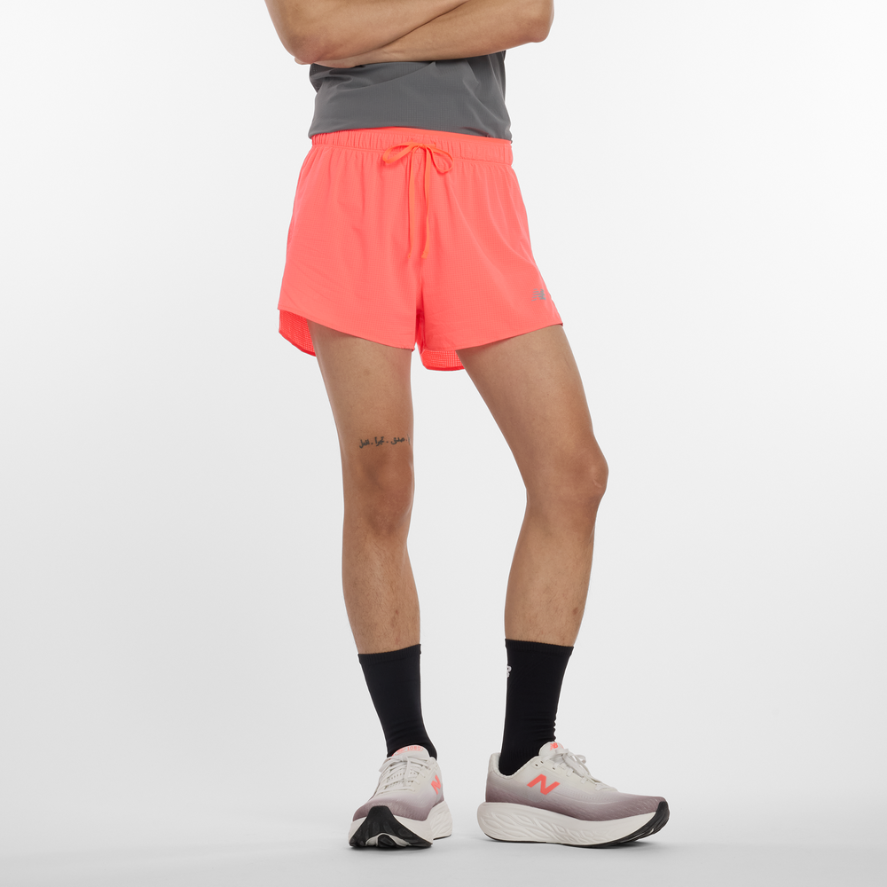 Spodenki męskie New Balance MS51283URR – pomarańczowe