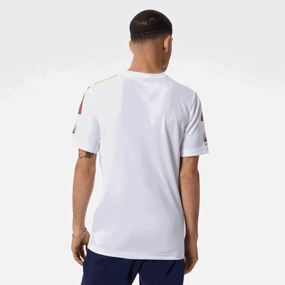 Koszulka New Balance AS Roma MT231232AWY – biała