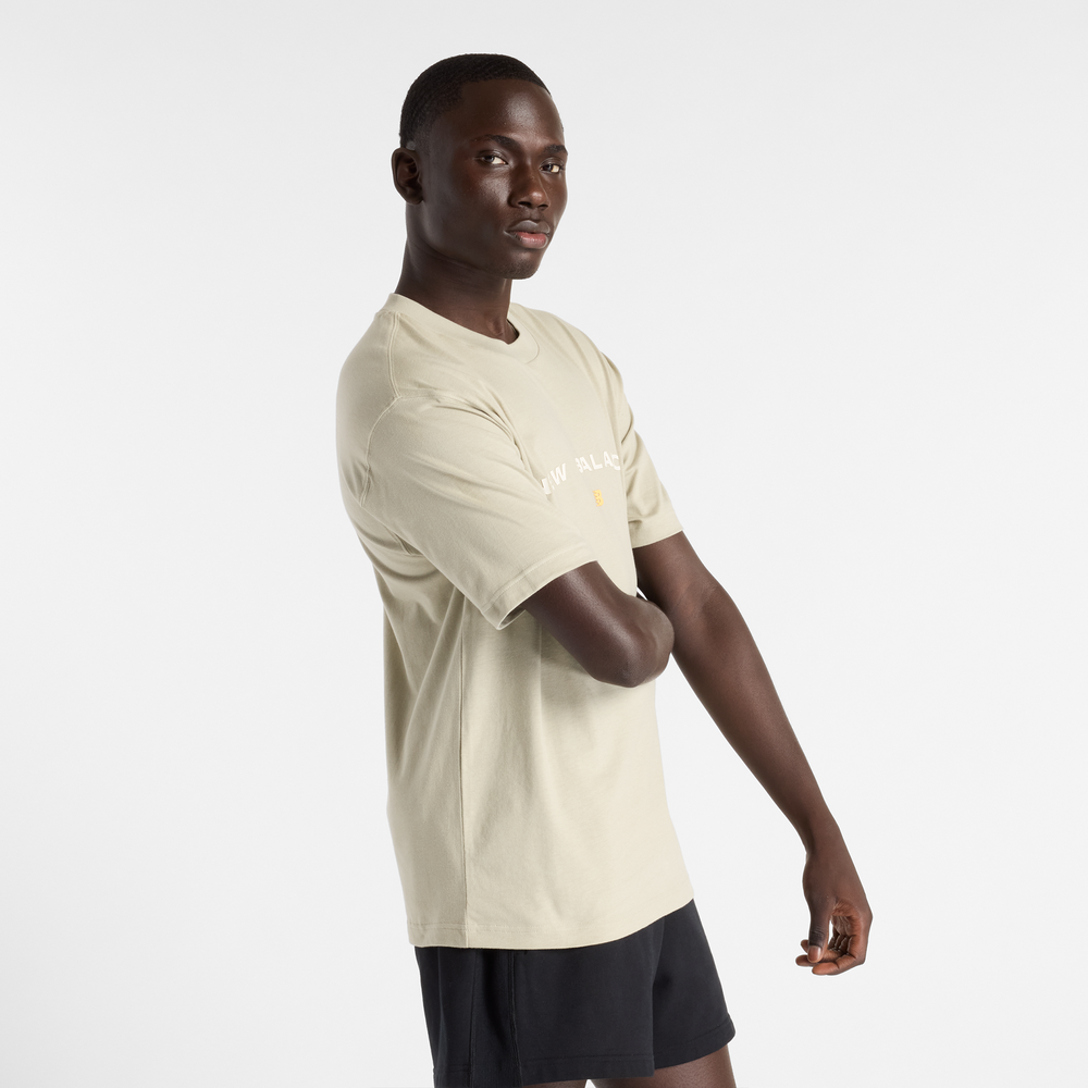 Koszulka męska New Balance MT51506OVN – beżowa