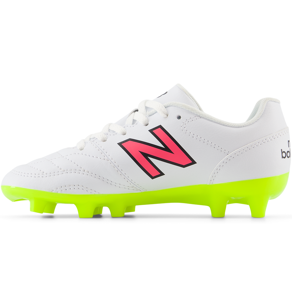 Korki dziecięce New Balance 442 ACADEMY JNR FG V2 JS43FWH2 – białe