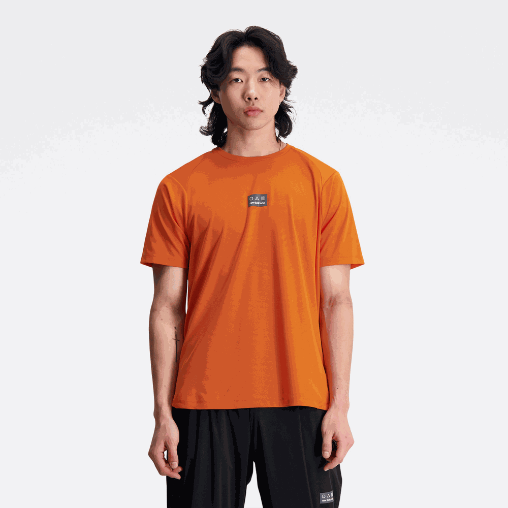 Koszulka męska New Balance MT23277CEN – pomarańczowa