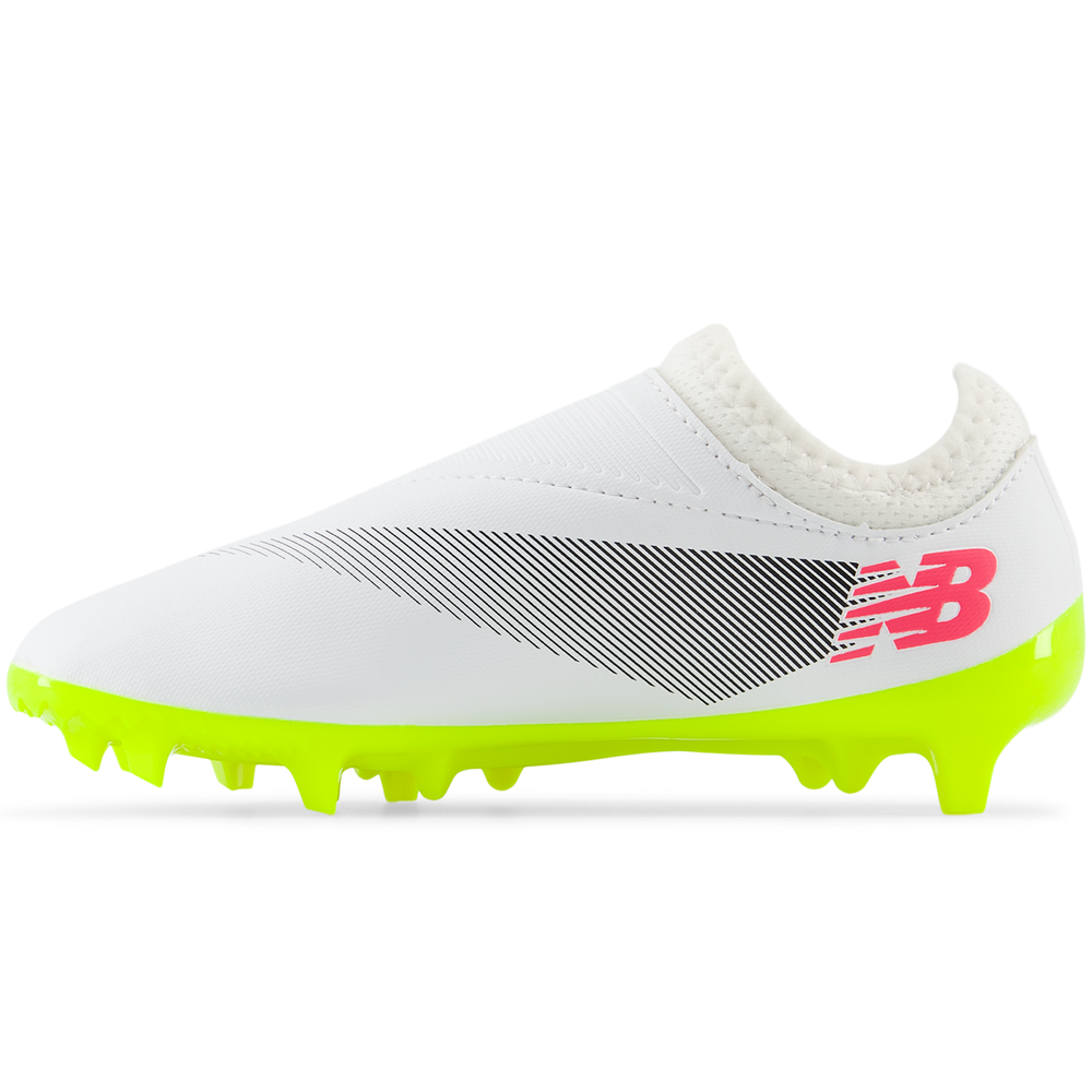 Korki dziecięce New Balance FURON V7+ DISPATCH JNR FG SJF3FH75 – białe