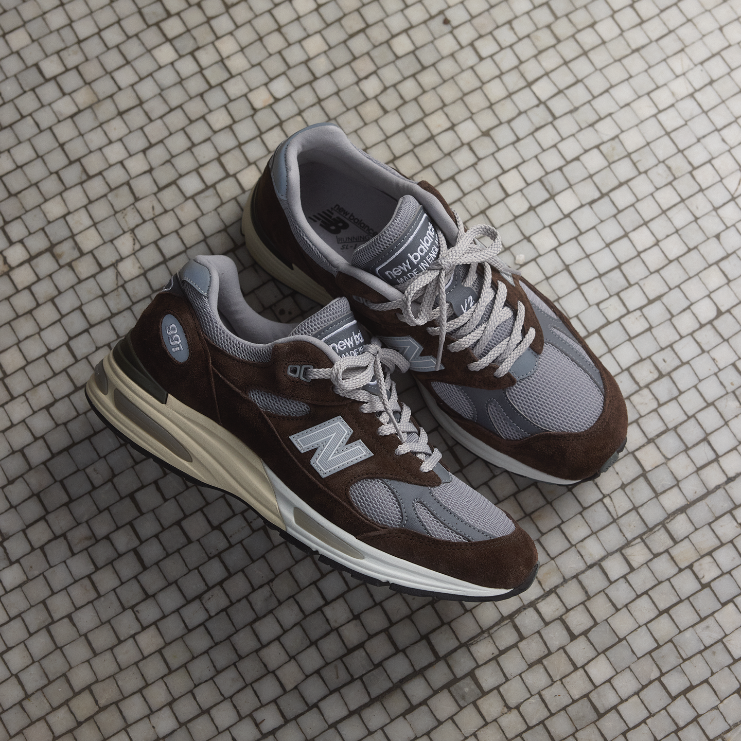 Buty męskie New Balance U991BG2 – brązowe
