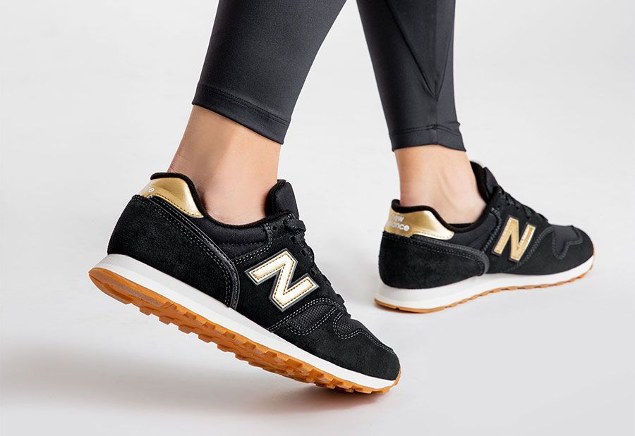 New balance 373 womens black and rose gold on sale