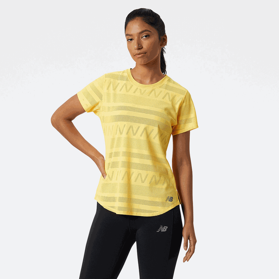 Koszulka New Balance WT13277VAC – żółta