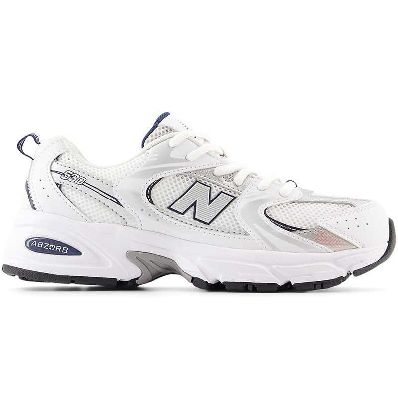 Buty dziecięce New Balance GR530SB1 - białe