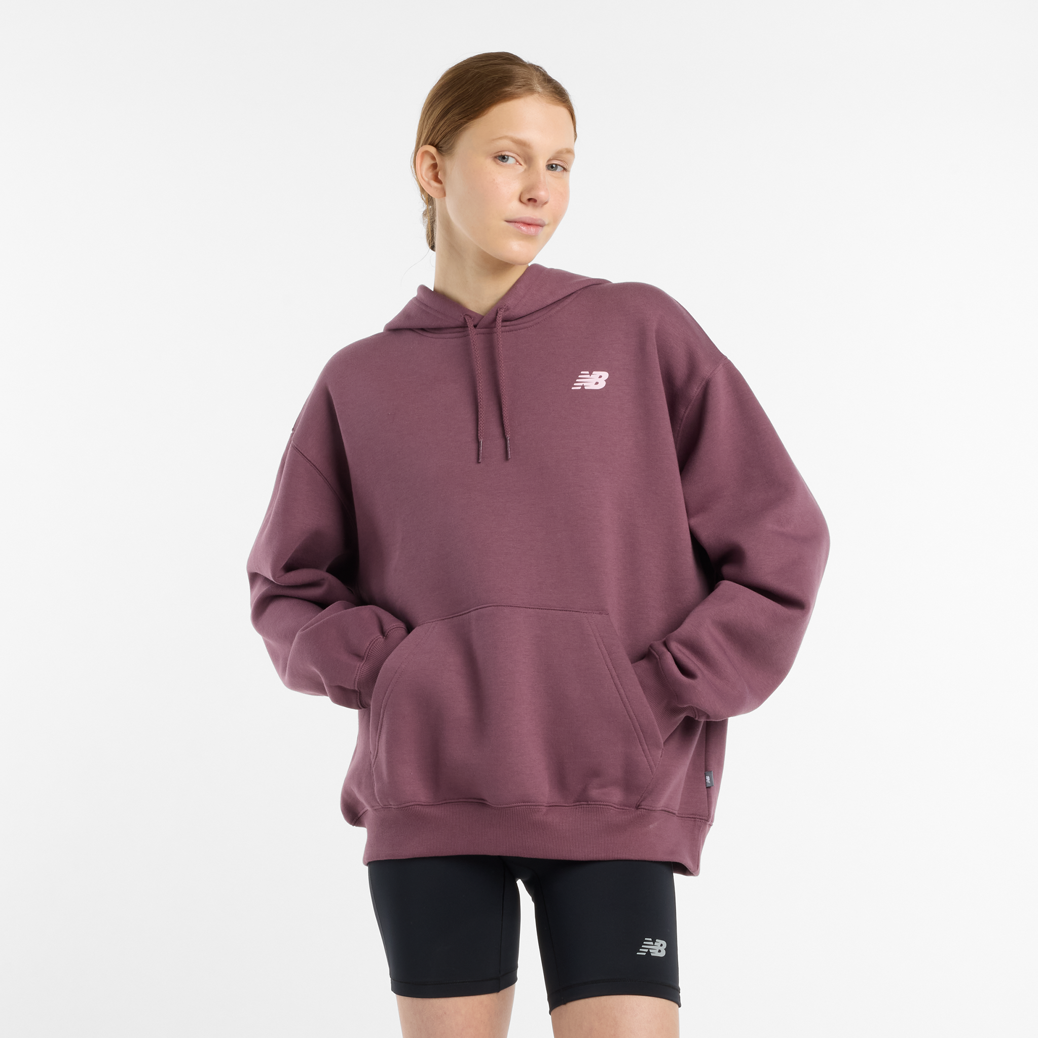 Bluza damska New Balance WT51947FDP - bordowa
