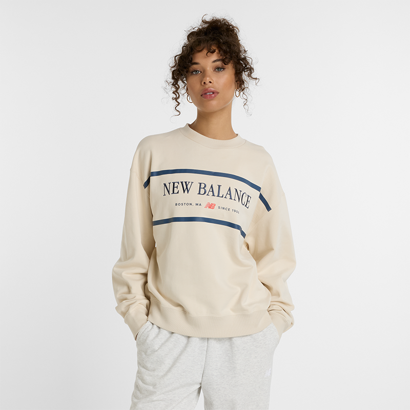 Bluza damska New Balance WT51923LIN - beżowa