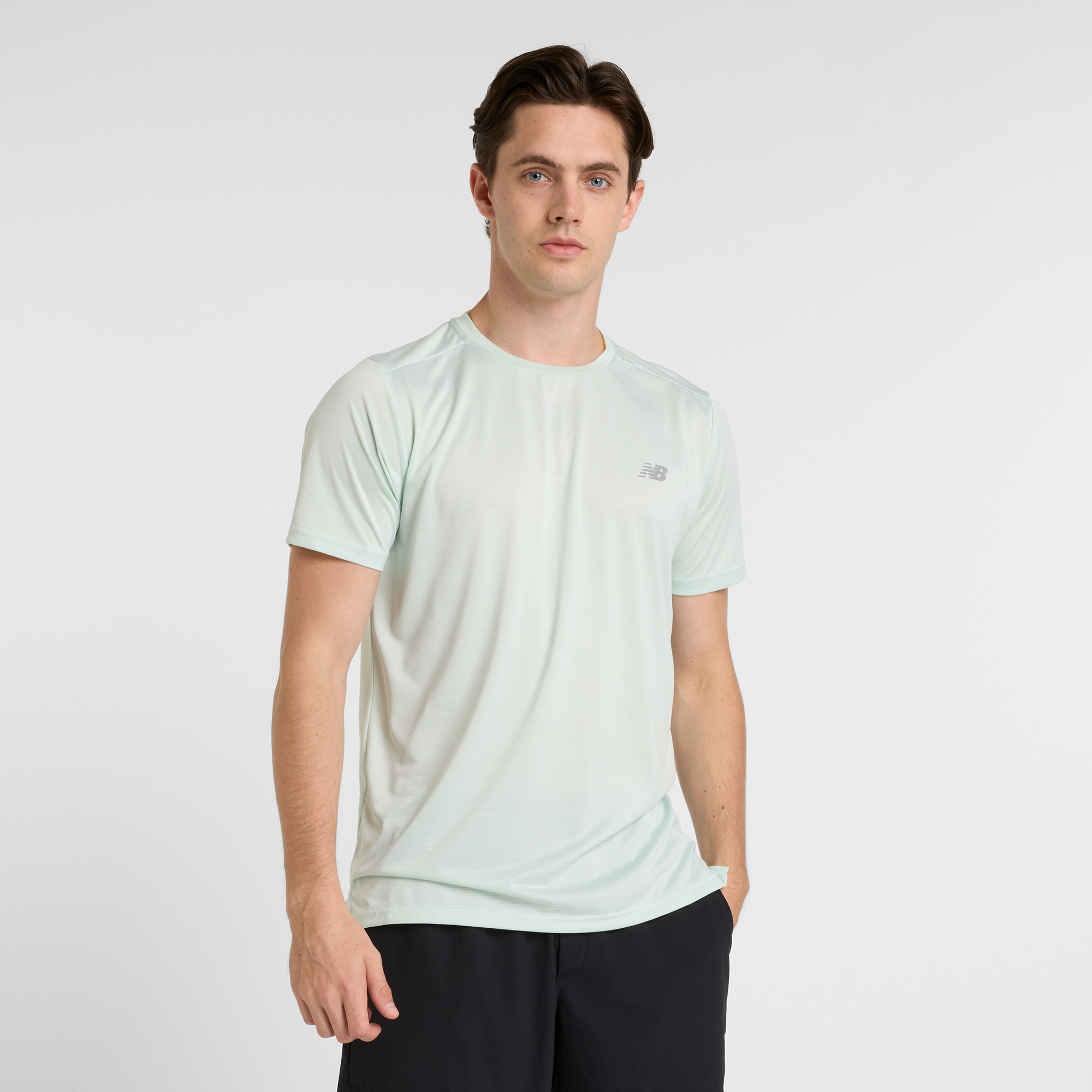 Koszulka męska New Balance MT41222CYS - miętowa
