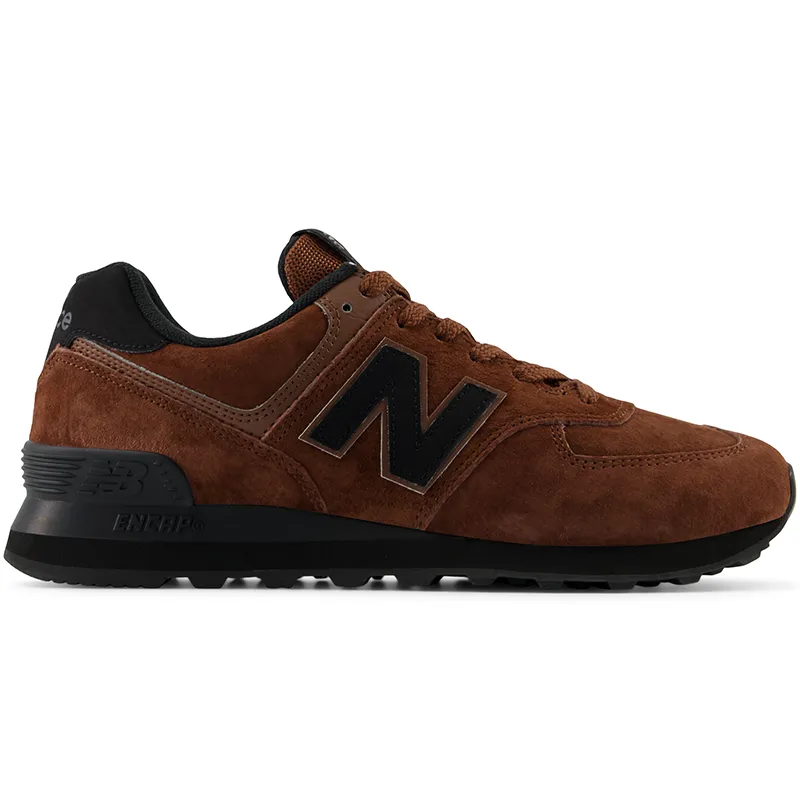 Buty unisex New Balance U574LEB - brązowe